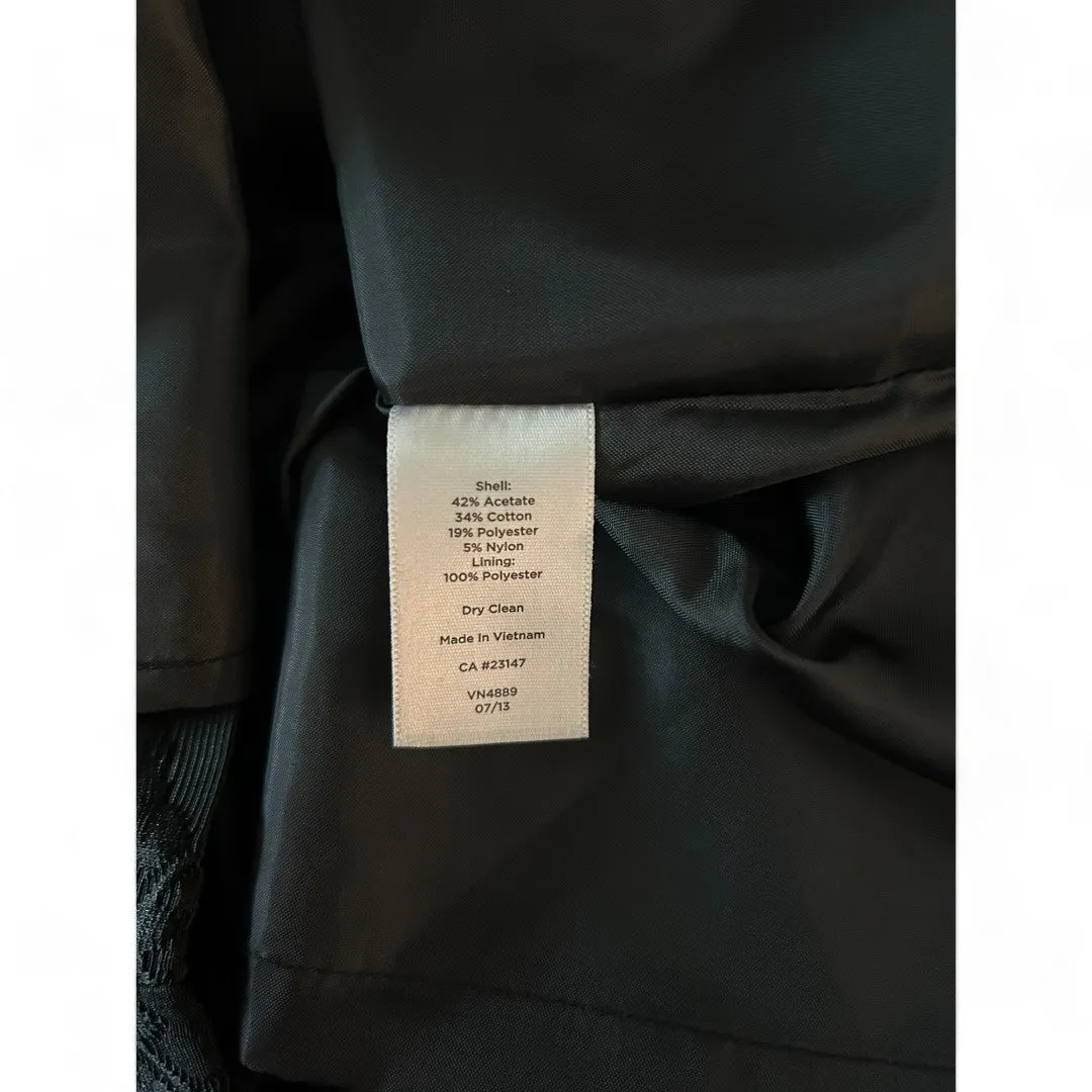 Petite Black Jacquard Damask
