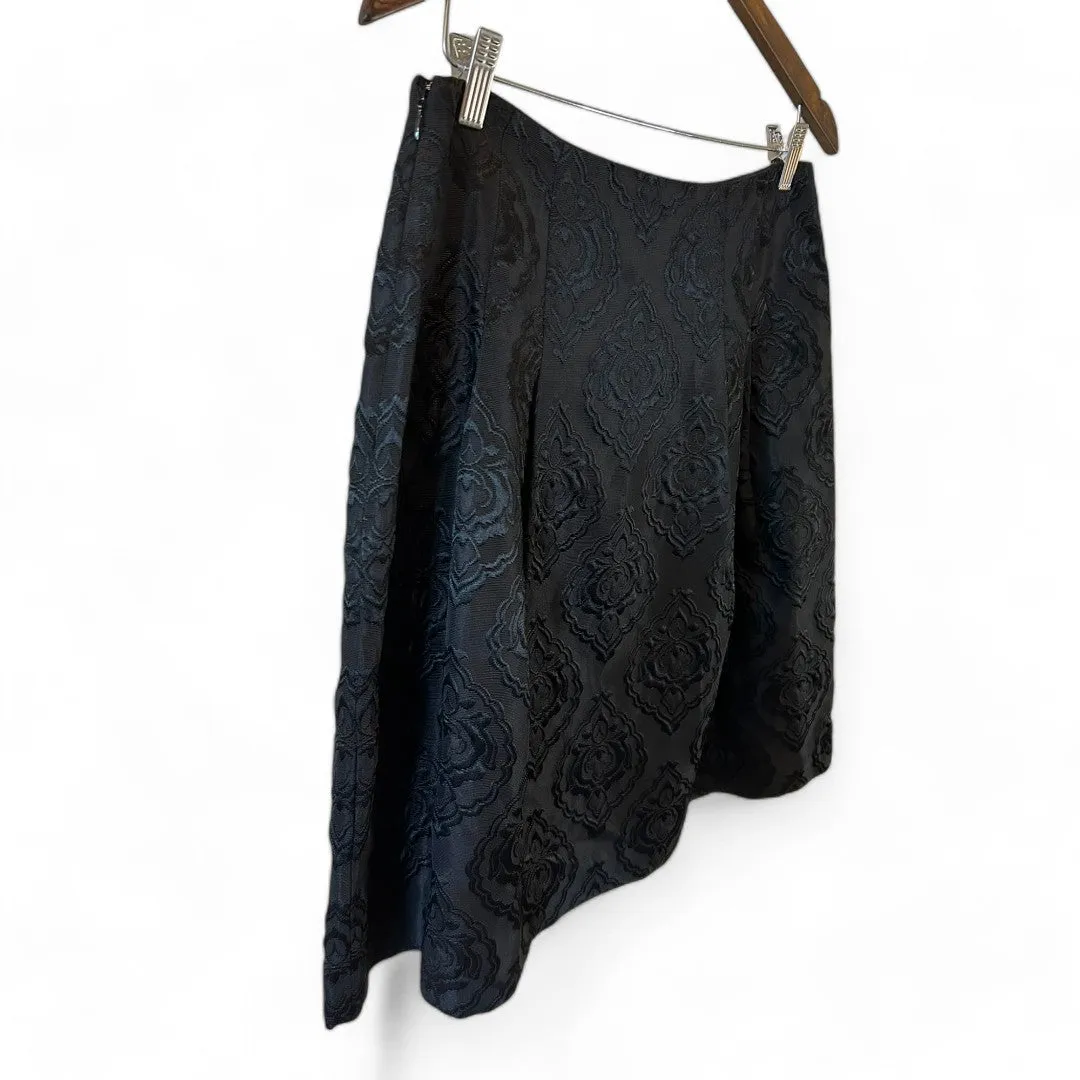 Petite Black Jacquard Damask