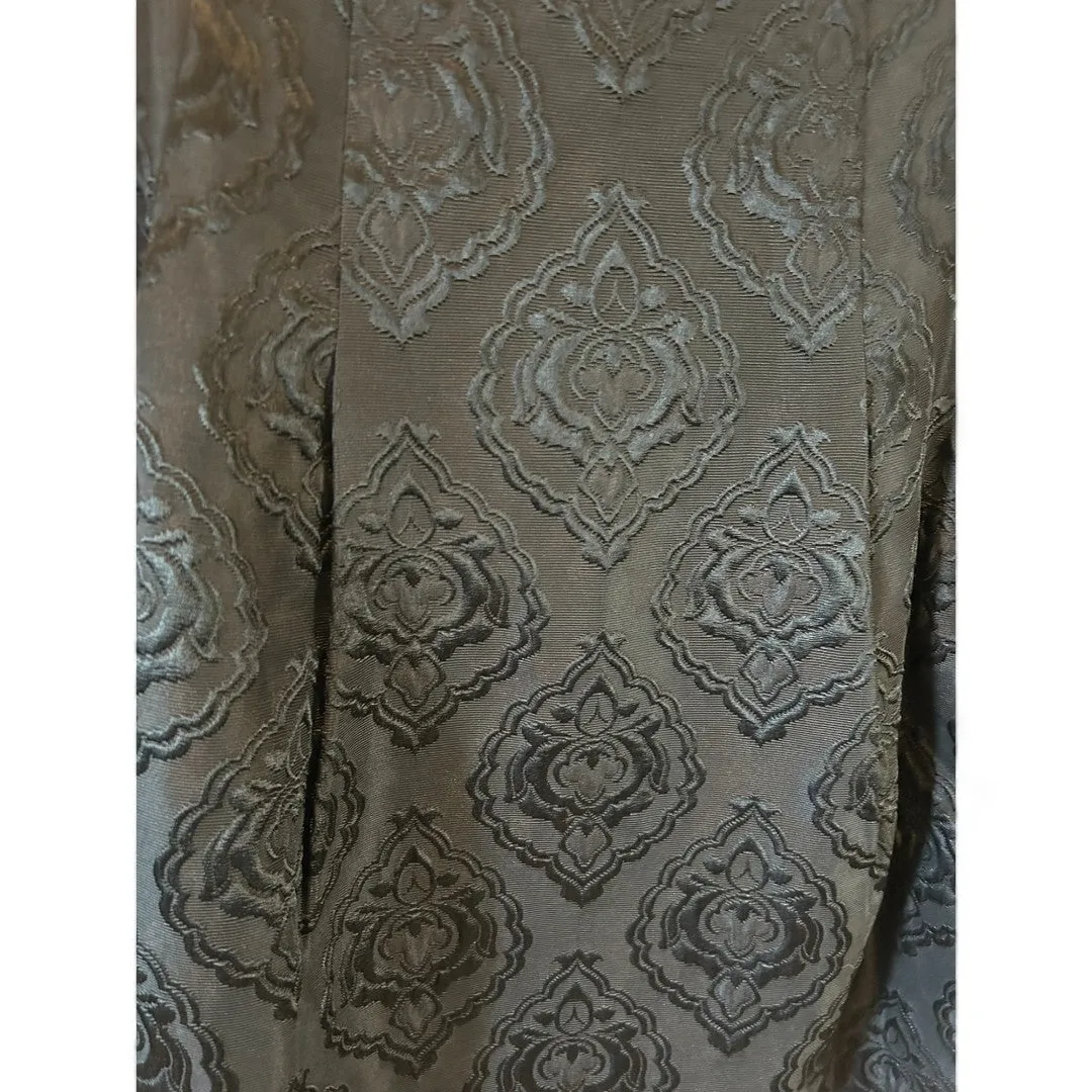 Petite Black Jacquard Damask