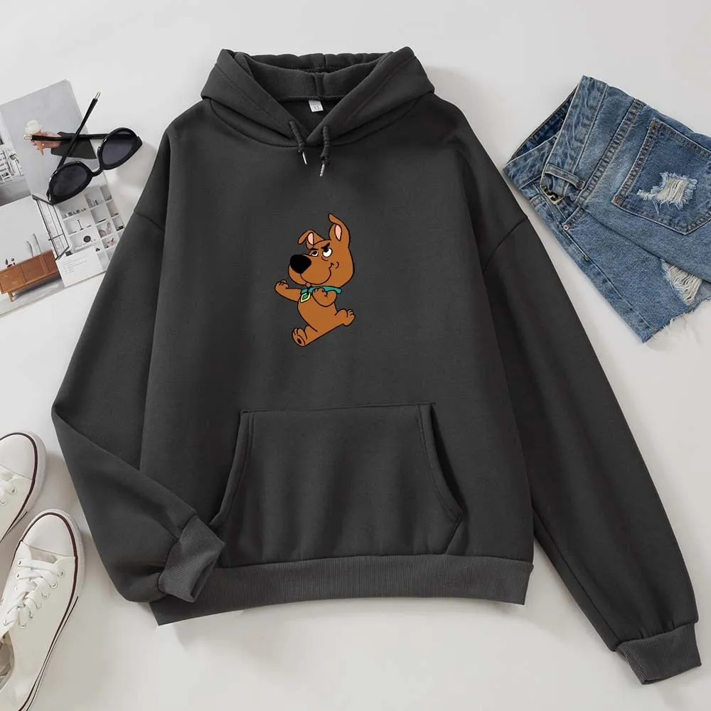 Purpdrank - Oversized Cute Dog Print Hooded Sweatshirt Kawaii Hoodies for Women Top Clothes Female Itself Winter Womens Harajuku Hoodie