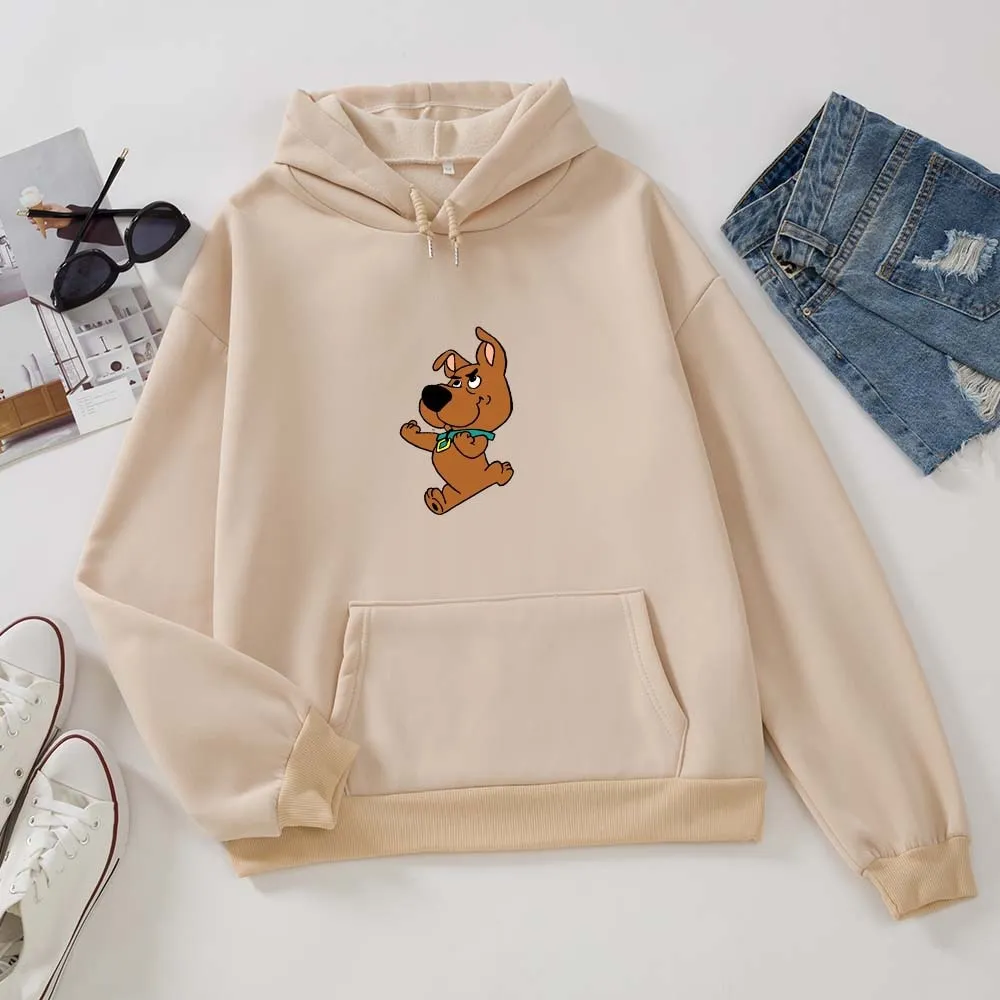 Purpdrank - Oversized Cute Dog Print Hooded Sweatshirt Kawaii Hoodies for Women Top Clothes Female Itself Winter Womens Harajuku Hoodie