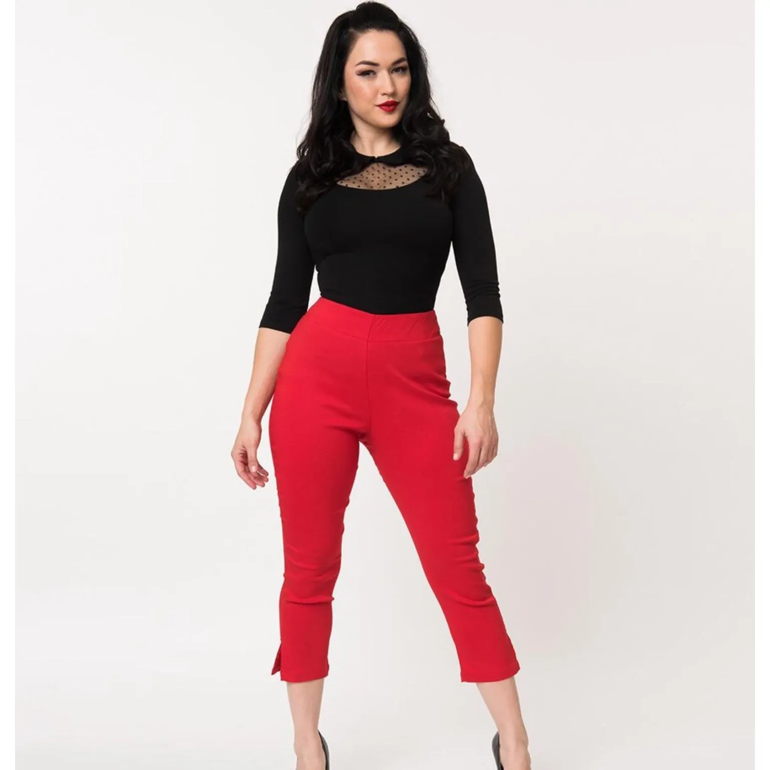 Red Capri Pants
