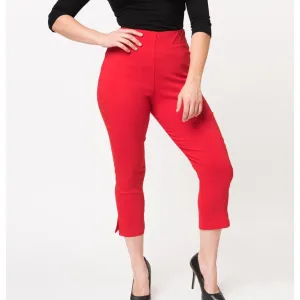 Red Capri Pants