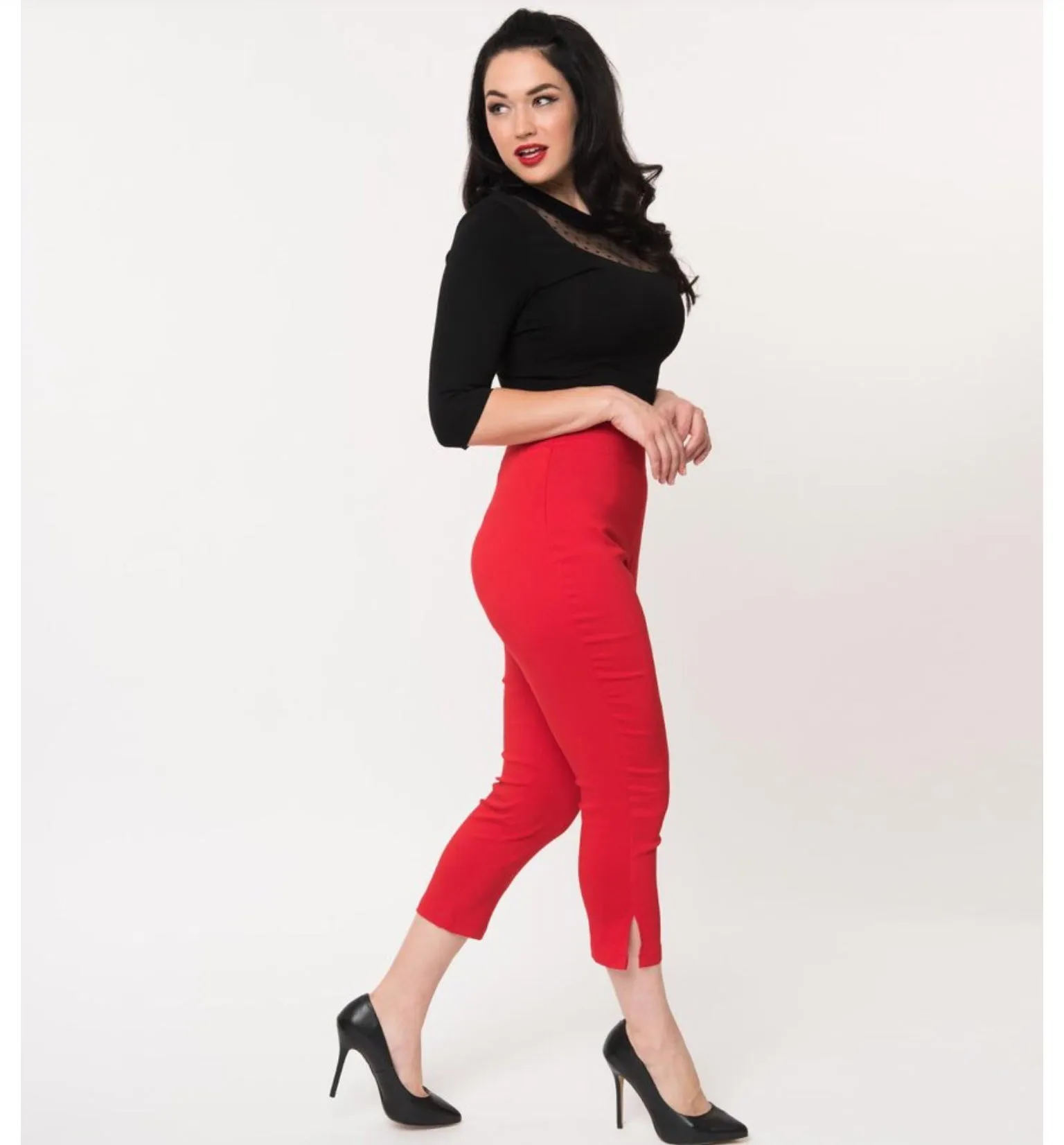 Red Capri Pants