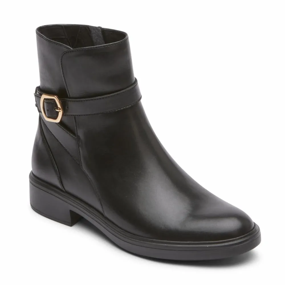 Rockport Women TOTAL MOTION LENNOX TM LENNOX BOOTIE BLACK LTHR