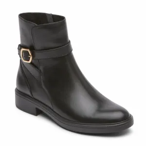 Rockport Women TOTAL MOTION LENNOX TM LENNOX BOOTIE BLACK LTHR