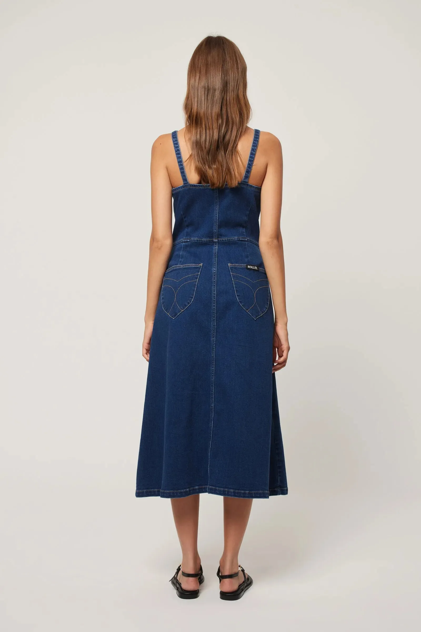 ROLLAS Mara Denim Dress - Deep Blue