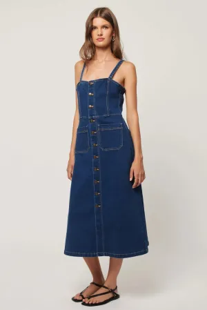 ROLLAS Mara Denim Dress - Deep Blue