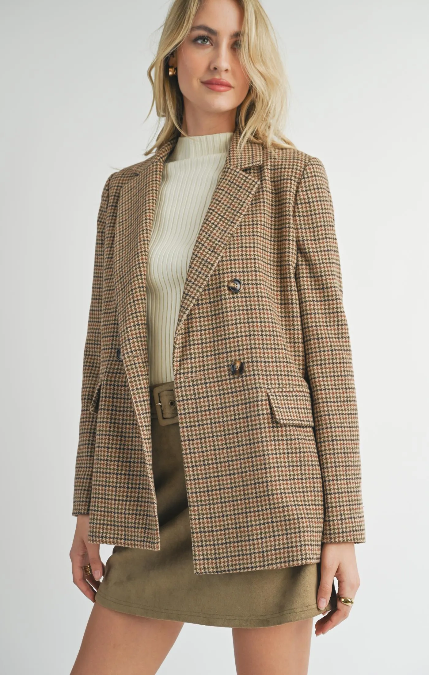 Sadie And Sage Nicola Houndstooth Blazer