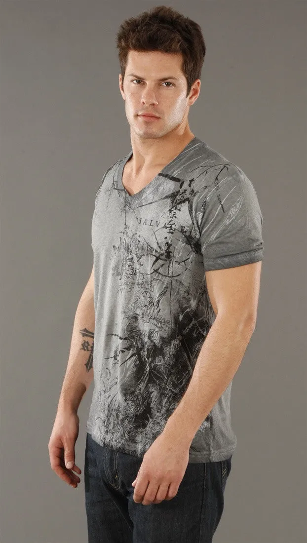 Salvage Decalogue Tee in Gray