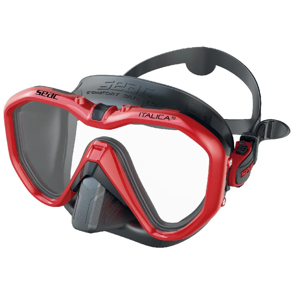SEAC Italica 50 Single Lens Diving Mask for Professionals Made in Italy