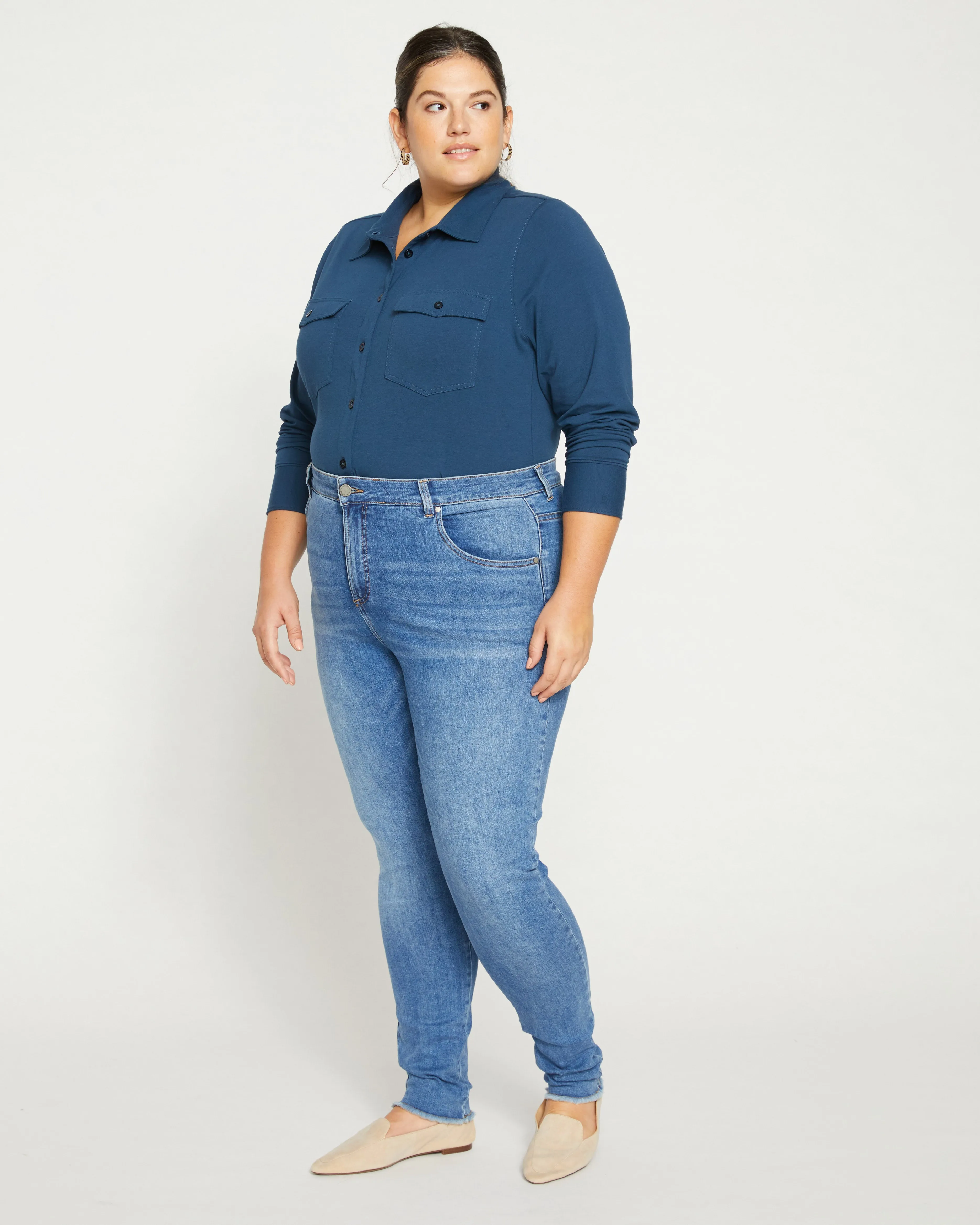Seine High Rise Skinny Jeans 30 Inch - Bright Indigo