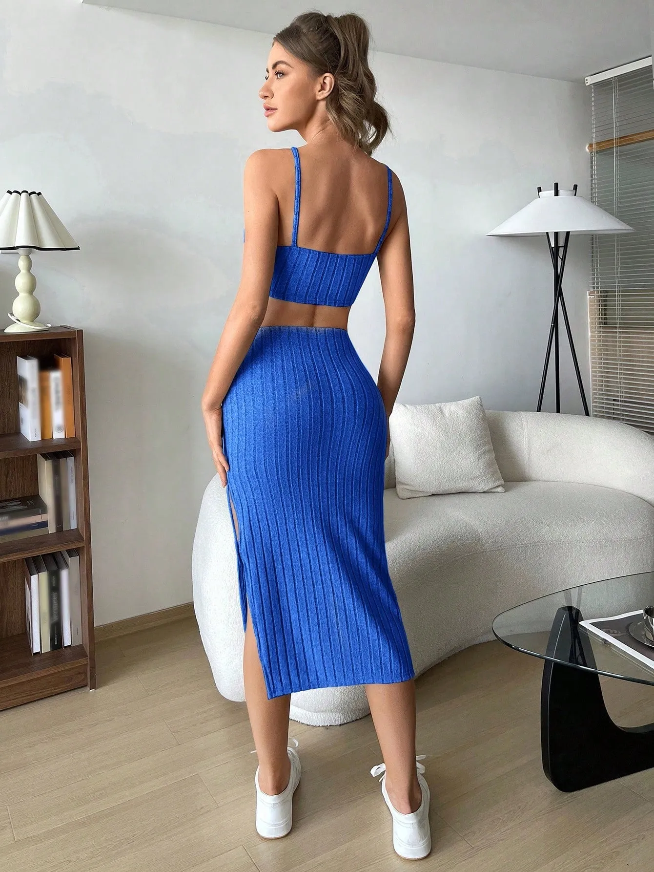 Solid Cami Top & Split Thigh Skirt SS23 - FD