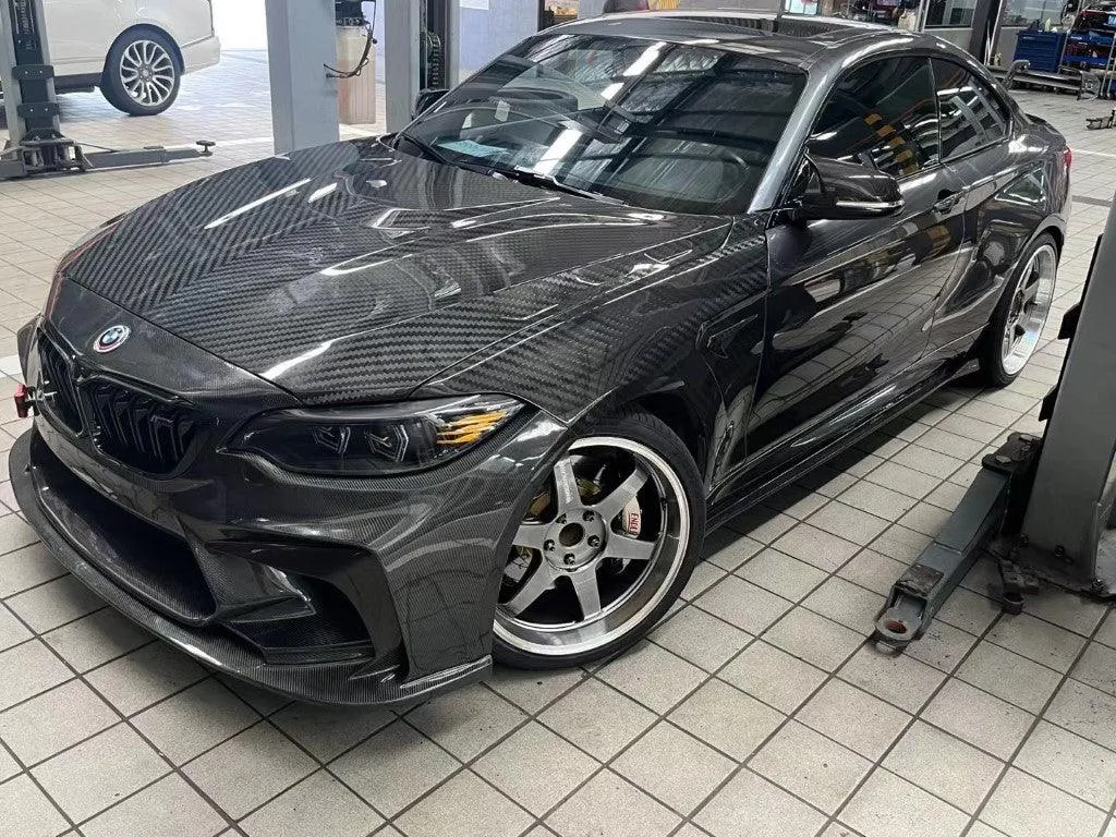 TAKD Carbon Side Skirts for BMW M2 / M2C F87 Pre-preg Carbon Fiber
