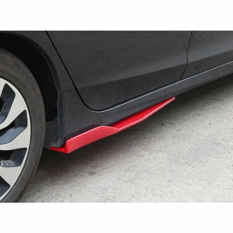 Universal Red Side Skirt Rocker Splitters Spoiler Canard Diffuser Winglet Wings