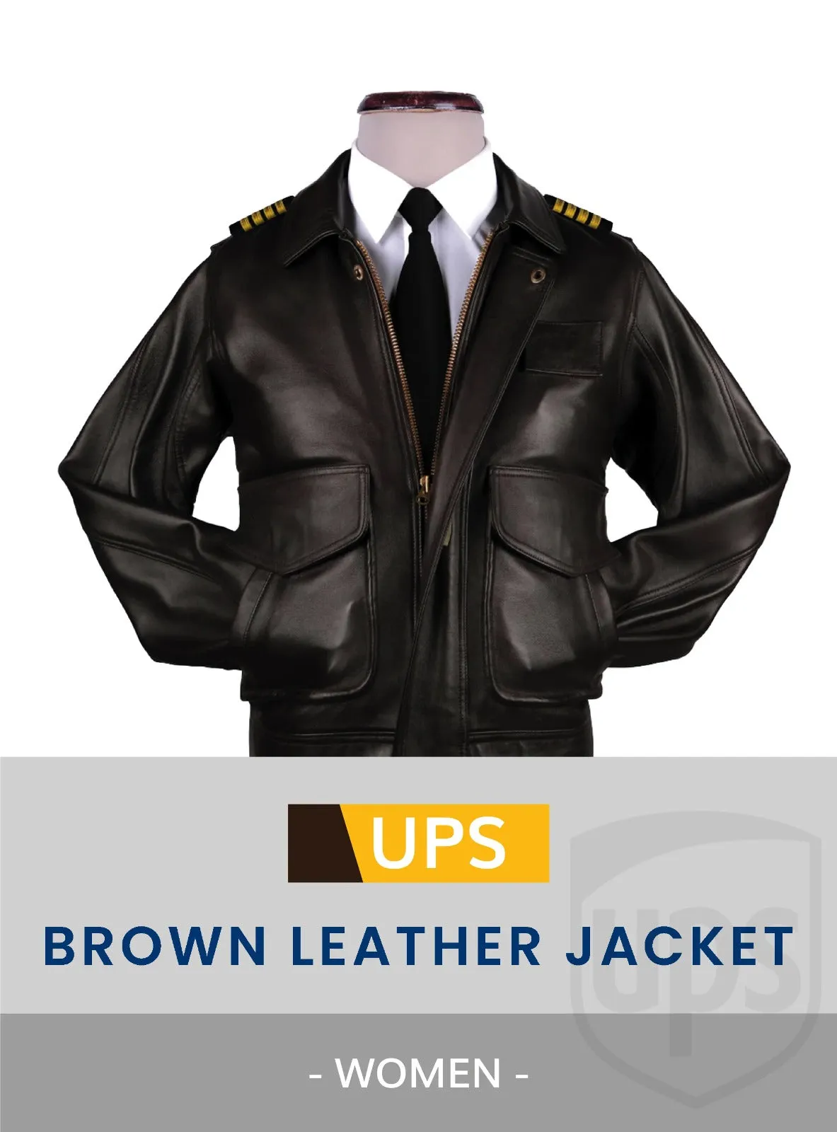 UPS BROWN UNIFORM LEATHER JACKETS WOMEN