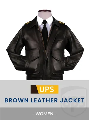 UPS BROWN UNIFORM LEATHER JACKETS WOMEN