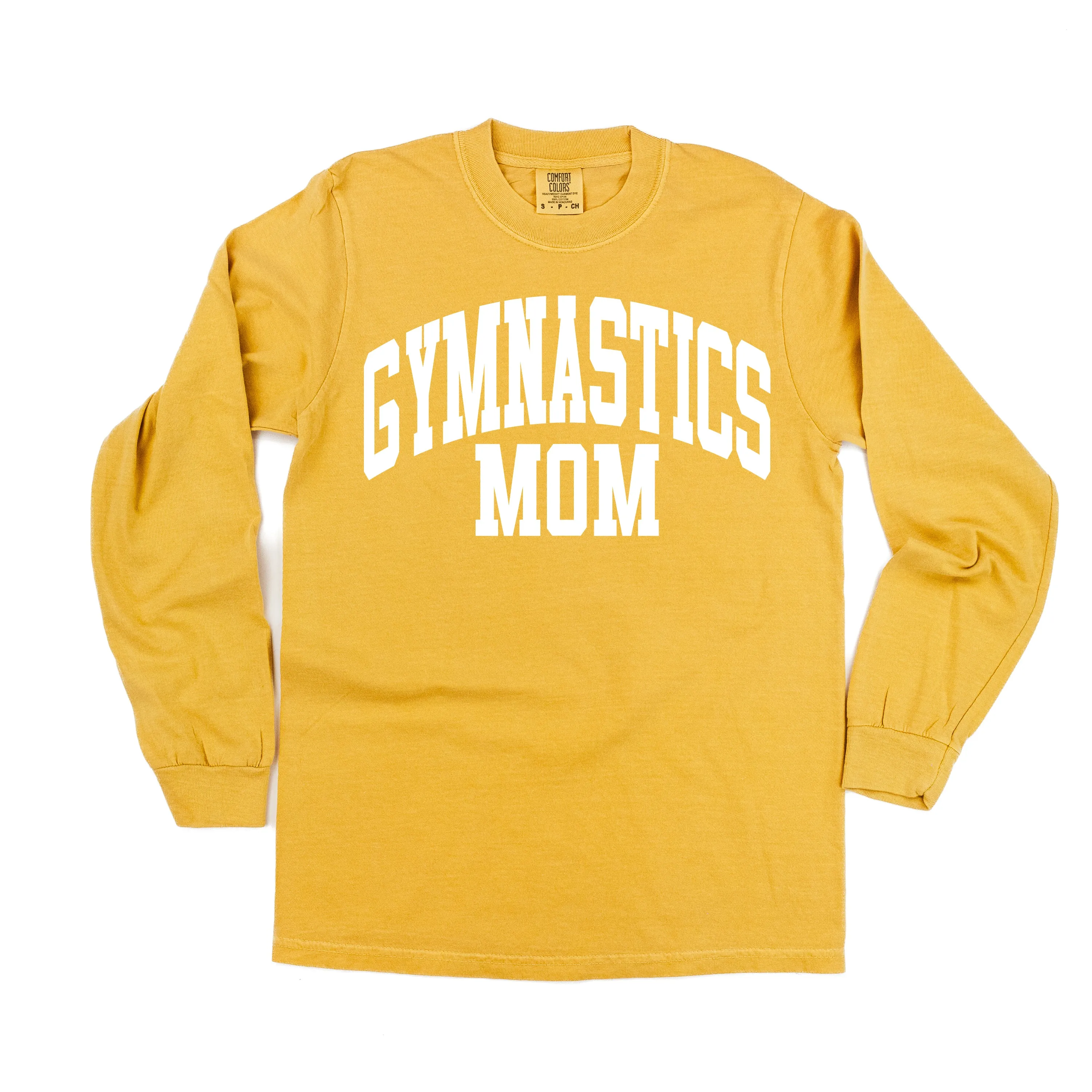 Varsity Style - GYMNASTICS MOM - LONG SLEEVE COMFORT COLORS TEE