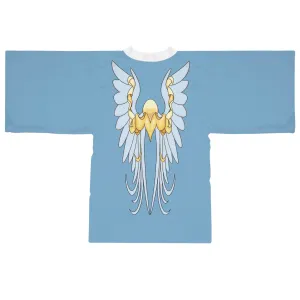 White Angel Wings Long Sleeve Kimono Robe