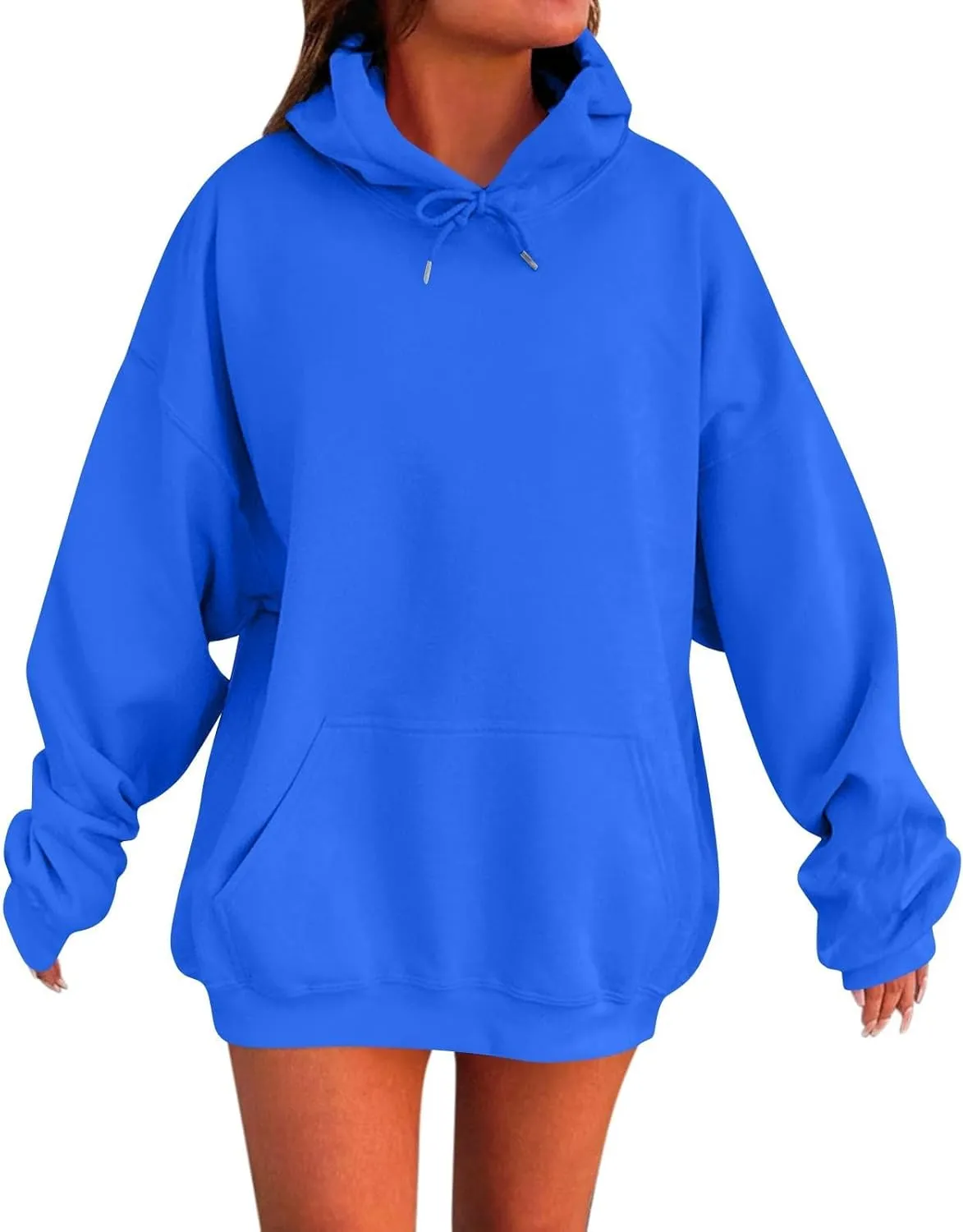 Womens Oversized Hoodies Fleece Sweatshirts Long Sleeve Sweaters Fashion Y2K Outfits Casual Pullover Tops Fall Clothes