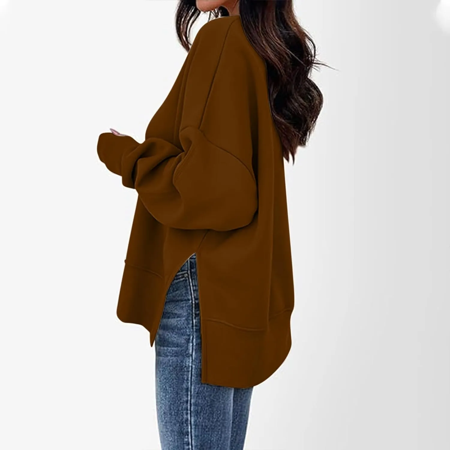 Womens Oversized Hoodies Fleece Thumb Hole Sweatshirts Long Sleeve Sweaters Pullover Fall Outfits with Pocket