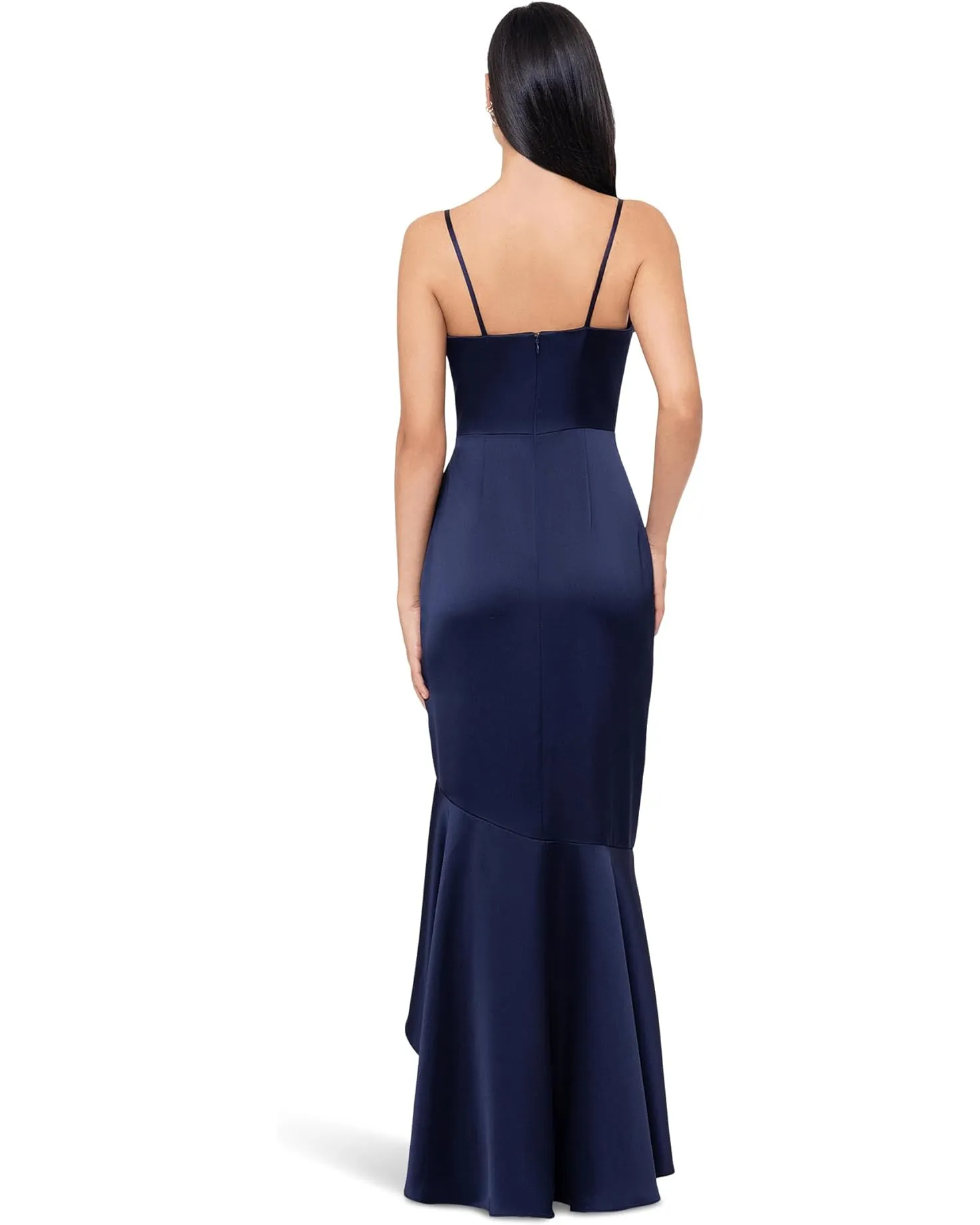 Xscape Satin Ruffle Dress 6251X